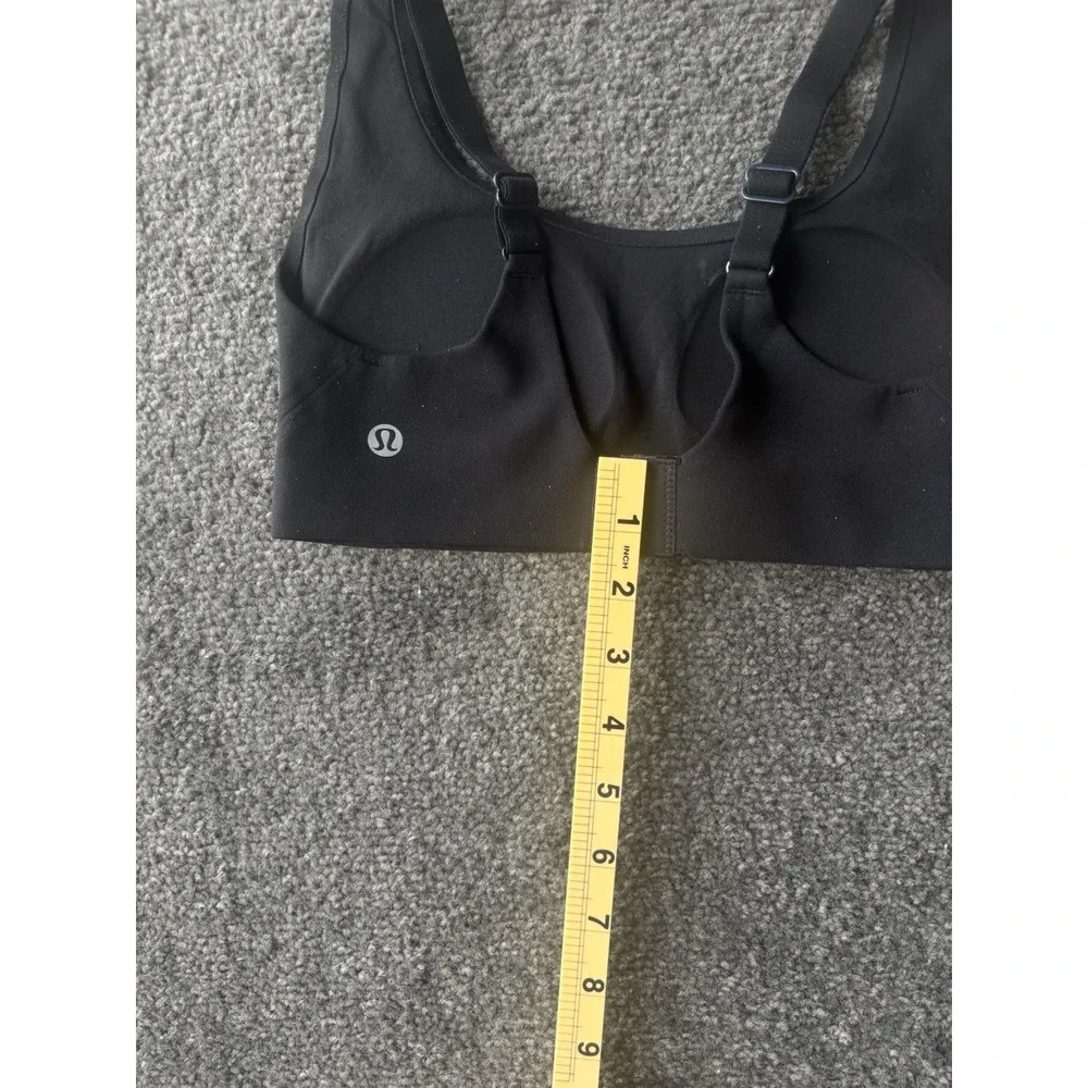 Lululemon Light Strides Bra Black Ultralu Bonded Size 4